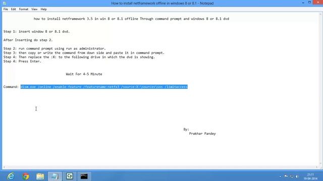How to install netframework offline in windows 8 or 8.1 смотреть онлайн