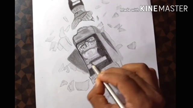 How to draw broken glass, broken bottle || How to do shading and blending. смотреть онлайн