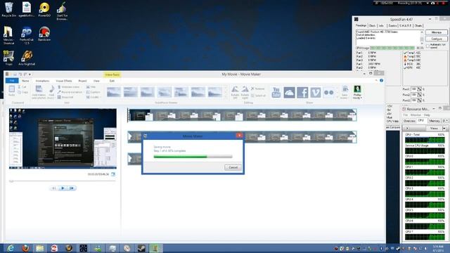 Rendering Video useing Windows Movie maker - Windows 8 AMD FX8350 смотреть онлайн
