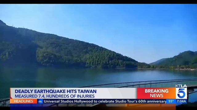 Strongest earthquake in 25 years rocks Taiwan, killing 9 people and trapping 70 workers in quarries смотреть онлайн