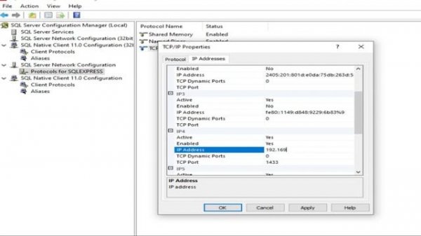 Fix for - Could not open connection to the host, on port 1433: Connect failed