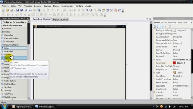 Calculadora básica de visual basic 2008 parte 1 HD смотреть онлайн