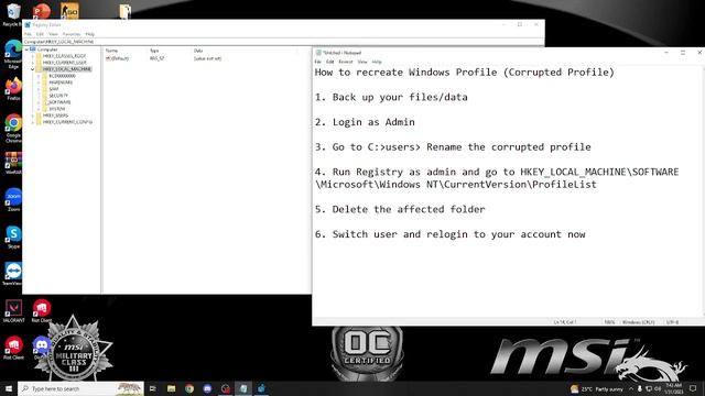How to recreate corrupted Windows profile смотреть онлайн