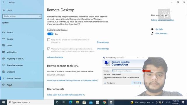 How to Enable Remote Desktop Connection Windows 10 смотреть онлайн