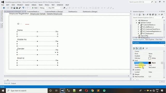 10. Hotel Management System in C# (C sharp) - Employee (Registration, Details, Delete) Design смотреть онлайн