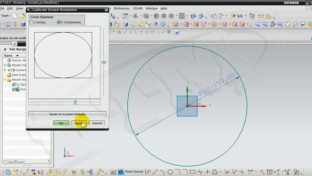 NX - Adjust screen to correct circular shape in graphic windows. смотреть онлайн