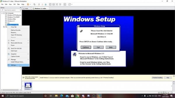 Windows 3.1 installation Tutorial for VMware || VMwareops