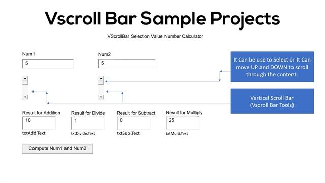 Vertical Scroll Bar - C# Windows Forms Controls смотреть онлайн