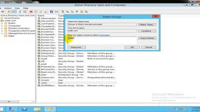 How to Add Domain User in Distribution Type Group in Window Server 2012 R2 смотреть онлайн