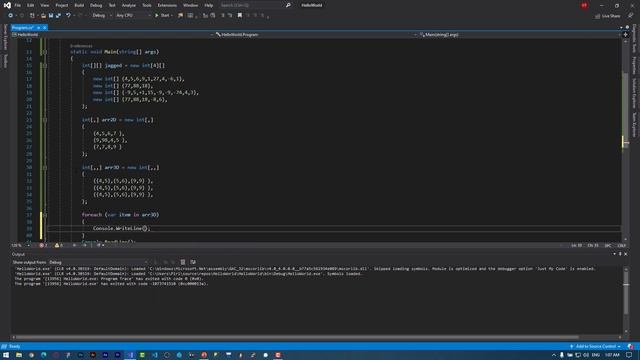 Darija | C# foreach Jagged vs Multidimensional Arrays смотреть онлайн