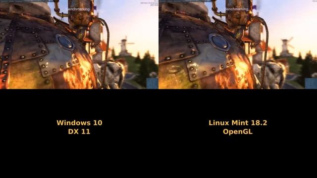 Windows 10 vs Linux mint 18.2 Radeon R9 380 Benchmark смотреть онлайн