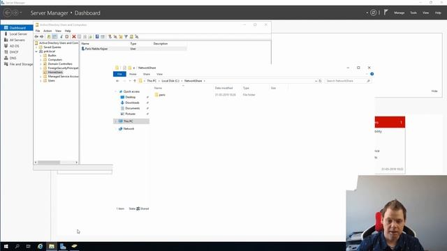 Setup home folder for domain users - active directory windows server 2019 (AD) смотреть онлайн