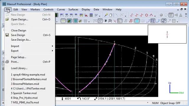 MAXSURF Modeler - Background Images