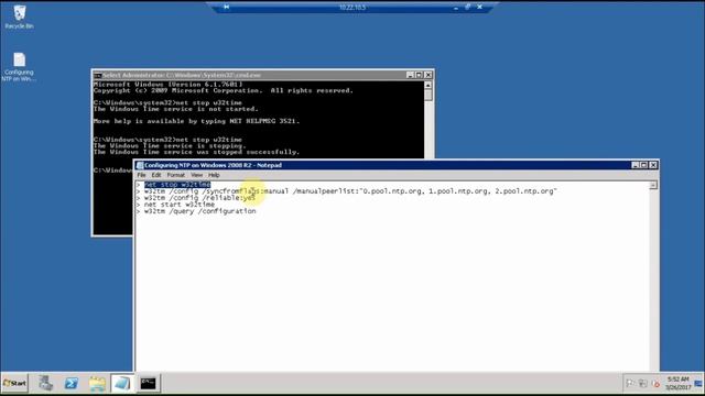 Configuring NTP on Windows 2008 R2 смотреть онлайн