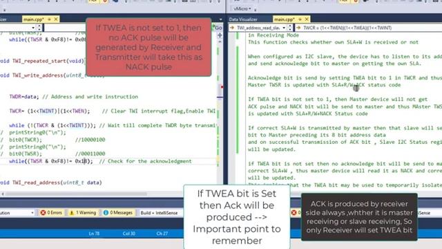 I2c Device Driver Part1:Send and receive a byte from I2C Master to Slave, Start ,Stop , ACK(Arduino смотреть онлайн