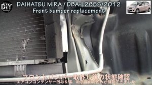 ダイハツ ミラ のフロントバンパーを交換してみた /Daihatsu Mira '' How to replace the front bumper '' L275S L285S
