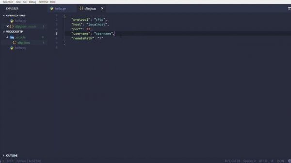 Visual Studio Code Tutorial: SFTP