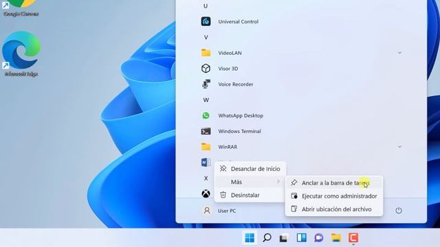 Como poner Aplicaciones en la Barra de Tareas Windows 11 | anclar programas en la barra de tareas смотреть онлайн