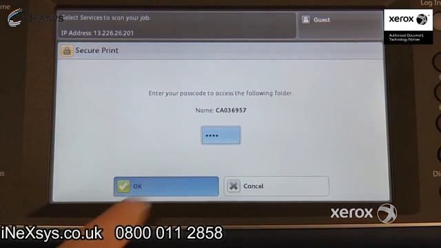 How to Release Secure Print Jobs - Xerox Work Centre 7200/7220/7220i/7225/7225i смотреть онлайн