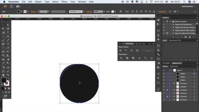 Adobe Illustrator tutorial for beginners - How to draw cute beach monster (2018) смотреть онлайн