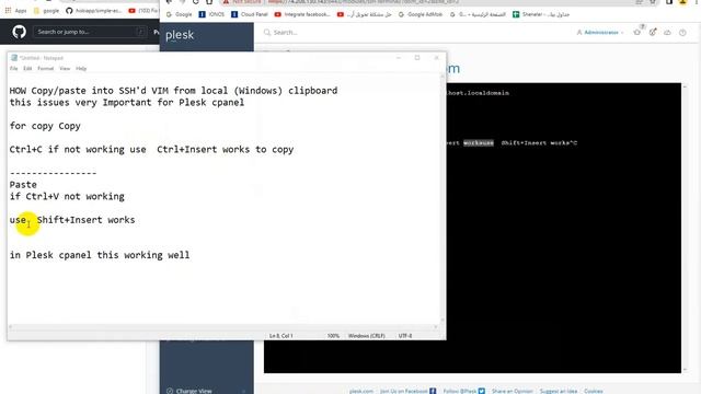 HOW Copy/paste into SSH command in Plesk or terminal local (Windows) смотреть онлайн