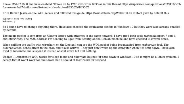 Wake on LAN in Asus M5A97 doesn't work (2 Solutions!!) смотреть онлайн