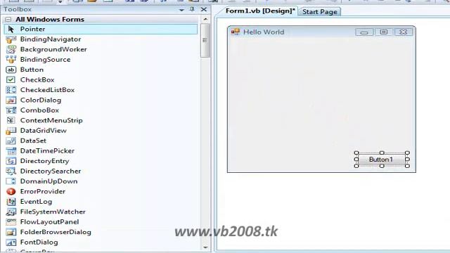 Visual Basic 2008 Tutorial- Hello World смотреть онлайн