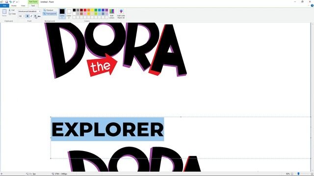 How to draw a Dora the Explorer logo using MS Paint | How to draw on your computer смотреть онлайн