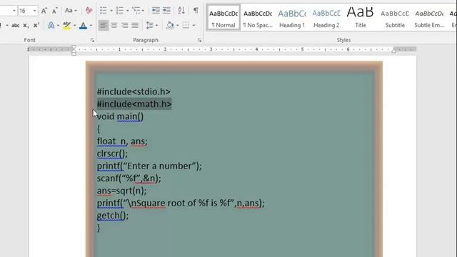 C Program 6 C Program to find square root of number using built in function смотреть онлайн