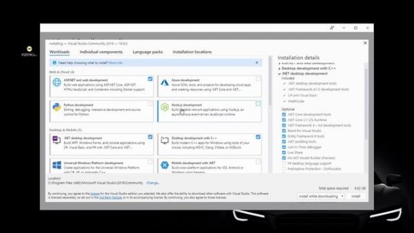 How to Install Visual Studio 2019 Community Edition | Visual Basic .net | VC ++ | Asp.net