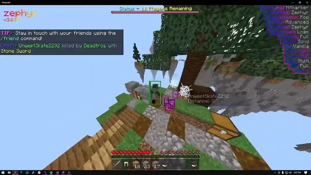 Zephyr 1.19.10.3 Minecraft Bedrock Edition Hacked Client Windows 10 | 11 смотреть онлайн