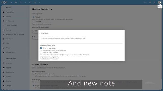 How to use login notes in Nextcloud 25 смотреть онлайн