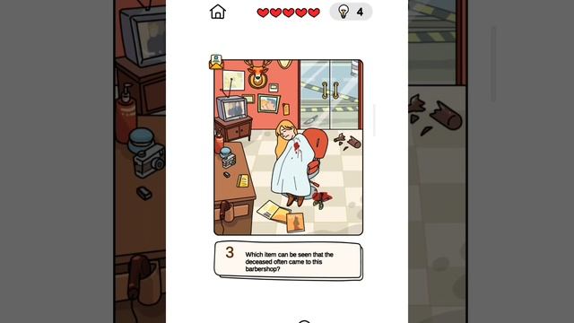 Brain Out Detective Level 9 The Murder Of Barber Walkthrough Gameplay Solution