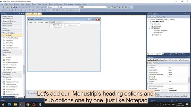 How to create and use Menu Strip in Visual Studio 10 || Step by Step Tutorial || Menu Strip Tutoria смотреть онлайн