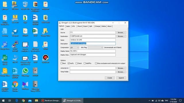 Backing up windows 10 using Gimagex смотреть онлайн