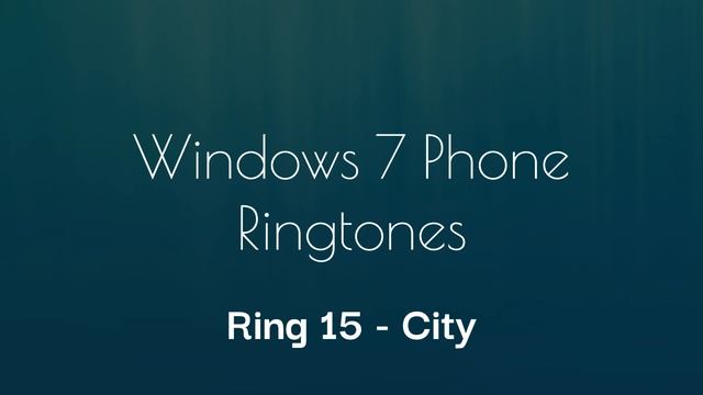 Windows 7 Phone - 30 Ringtones смотреть онлайн