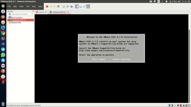 How To Nested Virtualization (Installing) VMware ESXi 6.7u2 On VMware Workstation 15 Pro [Linux]