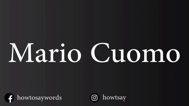 How To Pronounce Mario Cuomo смотреть онлайн