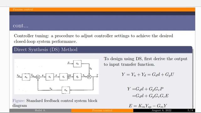 PID controller review and direct synthesis tuning method смотреть онлайн