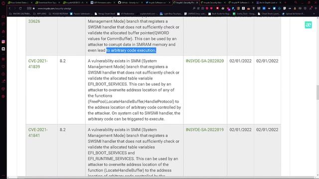 SALTINBANK - 23 Failles BIOS UEFI InsydeH20 // SMM SUPPLY CHAIN ATTACK // C'est la catastrophe ... смотреть онлайн