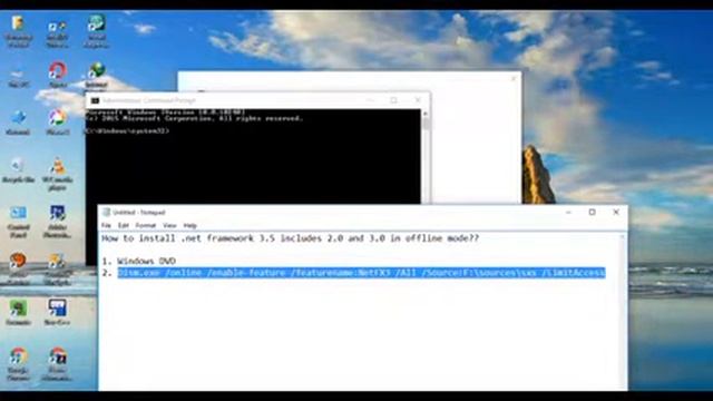Install .net framework 3.5 includes 2.0 and 3.0 in offline mode || In Nepali смотреть онлайн