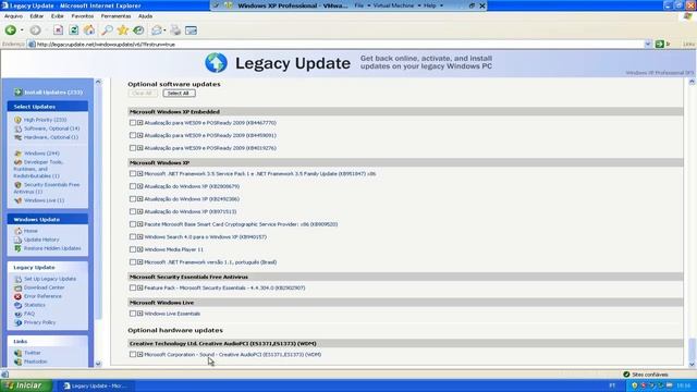 Como atualizar o Windows xp através do Legacy Update. смотреть онлайн