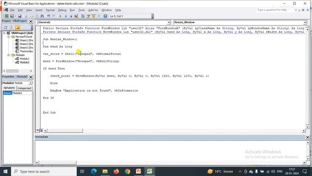 #vba code to open and resize the window or screen size of any external application #Shell Function смотреть онлайн