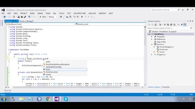 Draw Clock using C#(.Net Framework) смотреть онлайн