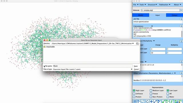 How to save a Gaussian input file using molUP? смотреть онлайн