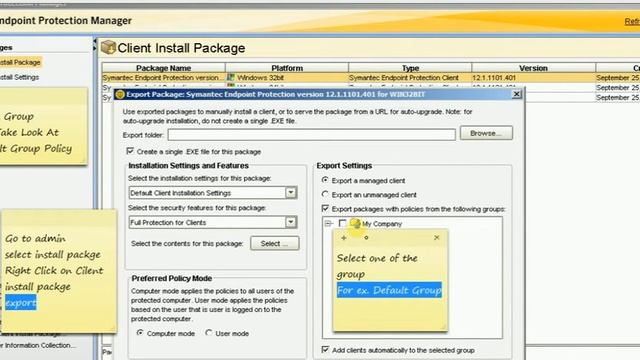 Symantec Endpoint 12 1 Installation , Create Client Package and Policy Overview смотреть онлайн
