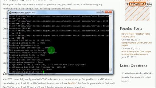 How to install VNC server on Ubuntu 16.04 LTS VPS