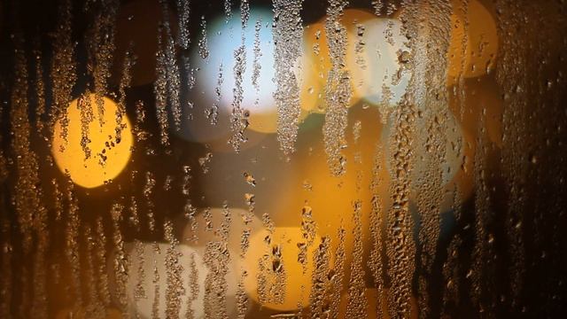 Rain On Window Video Traffic Lights In Background Full HD - Free MP4 Download
