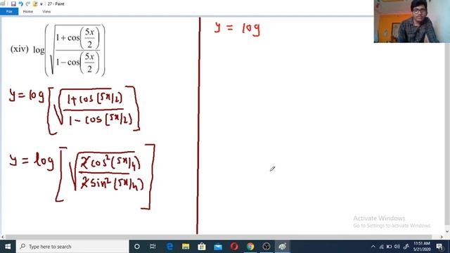 Differentiation l EX-1.1 l Q-3 l (12-16) l New Syllabus class 12 смотреть онлайн