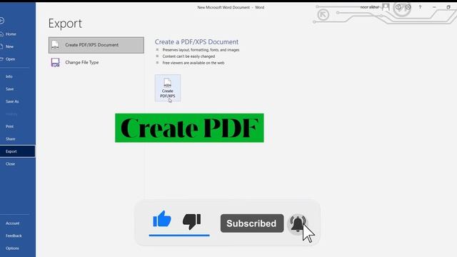 تحويل ملف ال word Doc الى PDF بكبسة زر واحدة смотреть онлайн